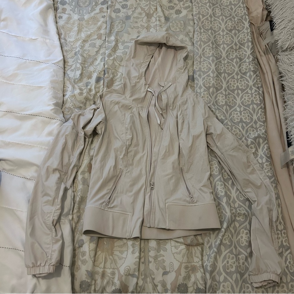 Lululemon Beige Zip Up Hoodie